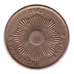 7603 - Peru 2 Centavos 1863 Cuproníquel - Km.188.1 - S