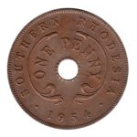 7794 - Rhodesia do Sul 1 Penny 1954 Bronze - Km.29 - S