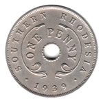 7790 - Rhodesia do Sul 1 Penny 1939 Cuproníquel - Km.8 - S