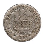 7947 - Síria 1/2 Piastre 1921 Cuproníquel - Km.68 - MBC/S