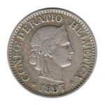 7936 - Suíça 10 Rappen 1897B Cuproníquel - Km.27 - MBC/S