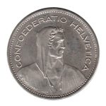 7943 - Suiça 5 Francos 1985 Cuproniquel - Km.40a.3 - FC