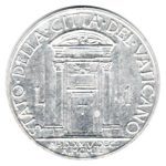 8025 - Vaticano 1 Lira 1950 Alumínio - Pio XII - Km.44 - S
