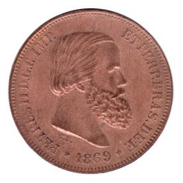 3449 - 10 Réis 1869 c/ponto - B.785 - MBC/S