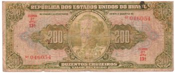1396 - 200 Cruzeiros - 2a.estampa - Autografada - C.097 - R/BC