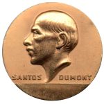 9036 - Hom. a Santos Dumont * Semana da Asa - Ministério da Aeronáutica - Bronze Dourado - 1968A21BD - S/FC