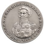 9052 - Dom Pedro Primeiro Imperador do Brasil * Homenagem Luso-Brasileira - Prata - 1972A18P - S/FC