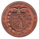 8956 - Ano Santos Dumont 19 de Outubro - Homenagem do Governo do Paraná - Bronze - 1956A08B - S