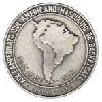 9009 - XIX Campeonato Sulamericano Masculino de Basketball - RJ * Conf. Brasileira de Basketball - Bronze Prateado - 1961A37BP - S