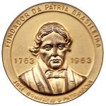 9013 - Bicentenário de José Bonifácio - Homenagem do Club Positivista - Bronze Dourado - 1963A06BD - S