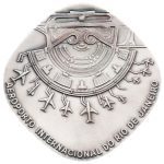 9077 - Aeroporto Internacional do Rio de Janeiro * Ministério da Aeronáutica - 20 de Janeiro - Bronze Prateado - 1977A15BP - S