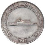 9119 - Primeira viagem de instrução de Guardas Marinha * Navio Escola Brasil - Bronze Prateado - 1987A06BP - S