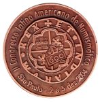 9156 - SNB - II Congresso Latino-Americano de Numismatica (carimbo coroado 600) - Bronze - 2004A02B - FC