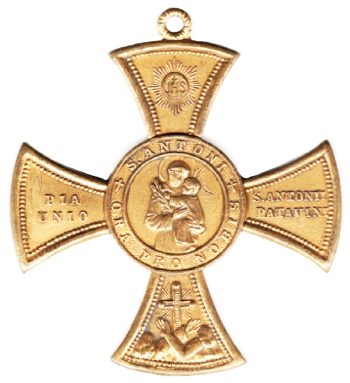 8753 - Egreja de Santo Antonio - SP * 100 dias de indulgência - Cobre Dourado - 1892A0 - CD - S