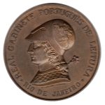 8868 - Real Gabinete Português de Leitura - 1o. Centenário de Fundação - Bronze - 1937A03B - S/FC