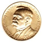 8913 - Centenário do Nascimento de Sylvio Romero - RJ - Bronze Dourado - 1951A23BD - S/FC