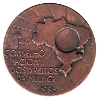 9117 - 1o.ano do Conselho Nacional dos Direitos da Mulher (CMeB) - Bronze - 1986A01B - S
