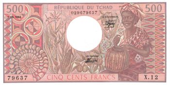 4611 - Chad 500 Francos - P.6 - FE