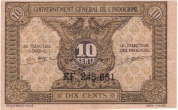 4863 - Indochina Francesa 10 Cents - P.89.a - S/FE