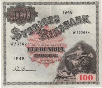 6115 - Suécia - 100	Kronor - P.36.ad - MBC/S