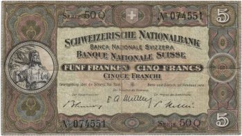 6124 - Suiça - 5 Francos - P.11.o - MBC