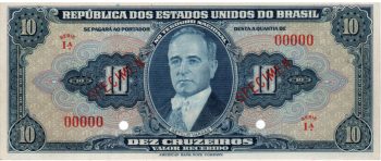 2000 - 10 Cruzeiros - autografada - specimen - C.018.s