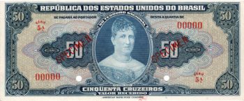 2001 - 50 Cruzeiros - autografada - specimen - C.024.s