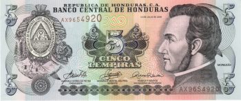 5066 - Honduras - 5 Lempiras - P.91.a - FE