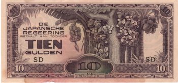 5698 - Indias Holandesas (dominio japonês) - 10 Gulden - P.125.b - MBC/S