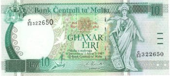 5549 - Malta - 10 Liri - P.47.c - FE