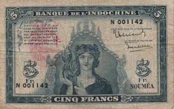 5825 - Novas Hébridas - 5 Francos - P.5 - MBC