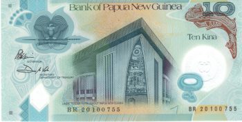 5788 - Papua Nova Guiné (polímero - 2020) - 10 Kina - P.W52.a - FE