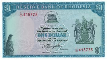 5876 - Rhodésia - 1 Dolar - P.38.a - FE