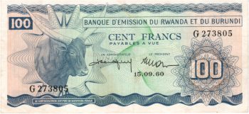 5915 - Rwanda  & Burundi - 100 Francos - P.5.a - S/FE