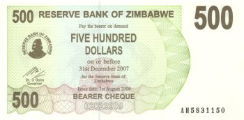 6528 - Zimbabwe - 500 Dolares - P.43.b - FE
