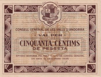 4331 - Andorra 50 - Centims - P.5 - FE (rara)