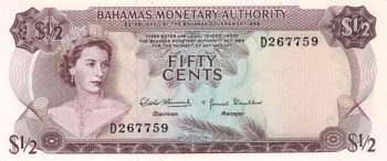 4440 - Bahamas (Elisabeth II) - 1/2	Dolar - P.26.a - FE