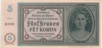 4538 - Bohemia & Moravia - 5 Korun - P.4.a - FE