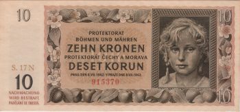 4540 - Bohemia & Moravia - 10 Korun - P.8.a - FE