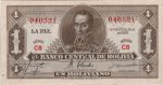 4546 - Bolivia - 1 Boliviano - P.128.a - FE