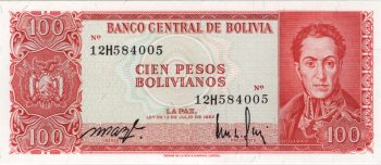 4549 - Bolivia - 100 Pesos Bolivianos - P.164.a - FE
