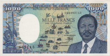 4625 - Camarões - 1000 Francos - P.25 - FE