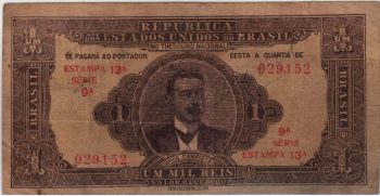 1047 - 1000 Réis - 13a.estampa - R.080 - MBC - 1923