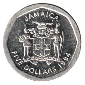 7487 - Jamaica 5 Dólares 1994 - Km.163 - S/FC